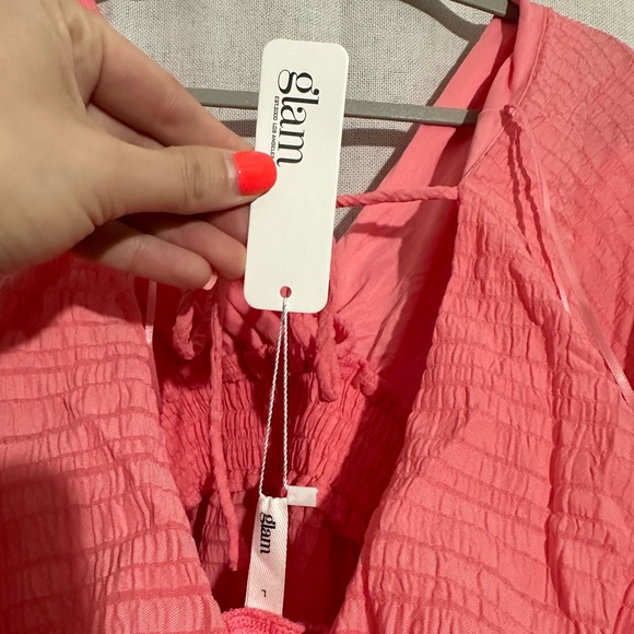 NWT Boutique Brand, Glam Poppy Surplice Front Dress - Picture 6 of 10